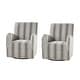 preview thumbnail 11 of 31, HULALA HOME Pancy Traditional Swivel Armchair with Jacobean Strip Pattern Set of 2
