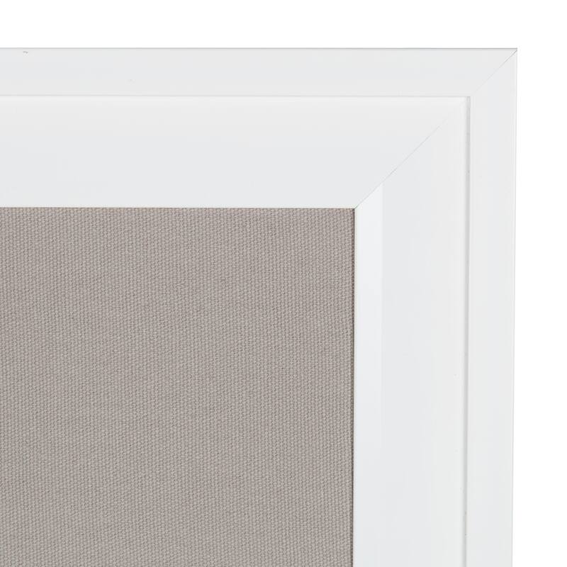 DesignOvation Bosc Framed Gray Linen Fabric Pinboard