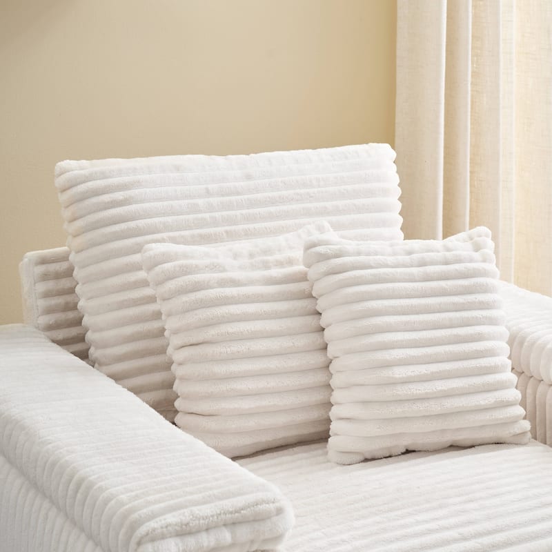 Corduroy Single Sofa Sets with 2 Throw Pillows and 500lb Weight Capacity