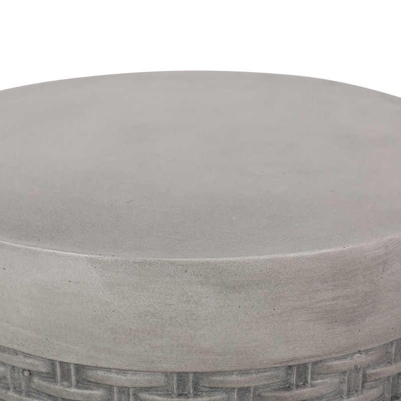 Camino Outdoor Lightweight Concrete Side Table by Christopher Knight Home