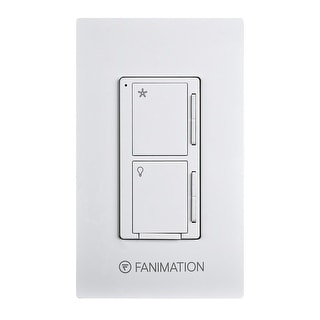 Fanimation Wall Control - Fan 3 Speeds and Dimming Light - White