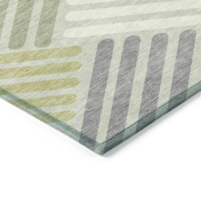 Machine Washable Indoor/ Outdoor Modern Weave Chantille Rug