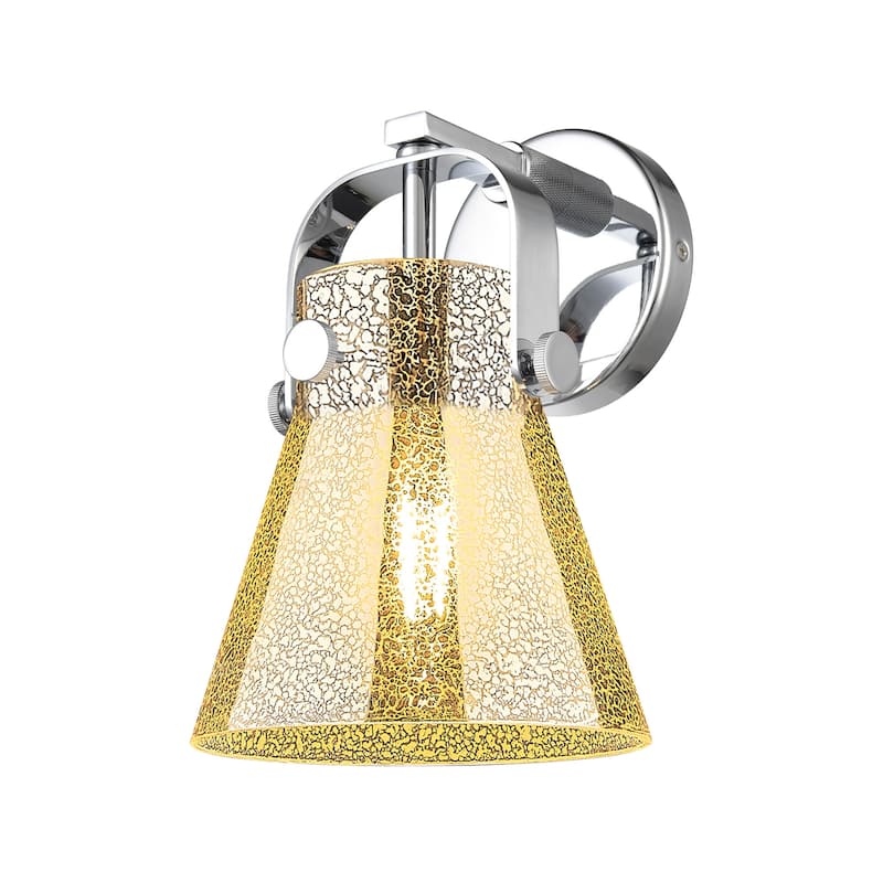 Innovations Lighting 423-1W-11-7 Pilaster II Cone Sconce Pilaster II - Polished Chrome / Mercury