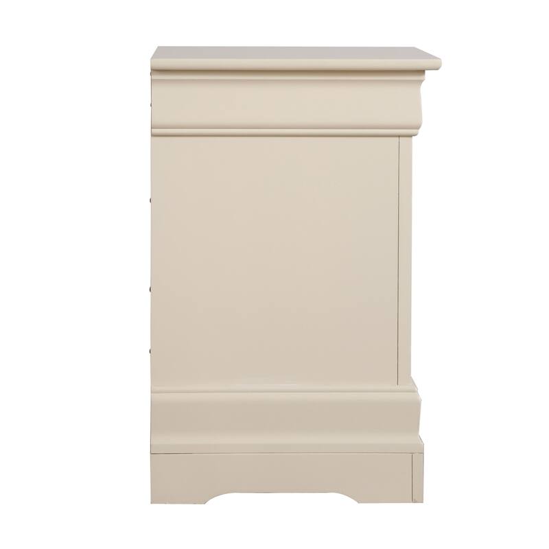 Louis Phillipe 2-drawer Wooden Nightstand