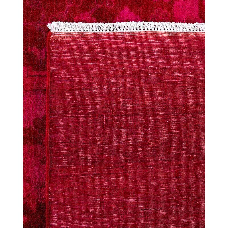 Overdyed, One-of-a-Kind Hand-Knotted Area Rug - Pink - 10' 2" x 13' 6"