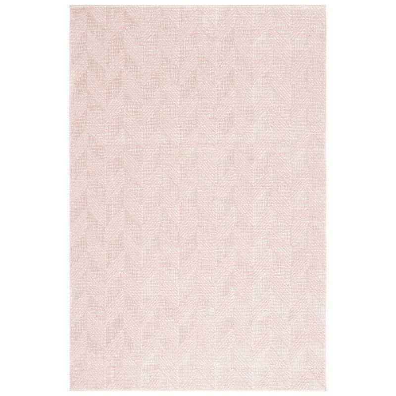 SAFAVIEH Revive Moiriosa Transitional Rug - 6'7" Square - Pink/Ivory