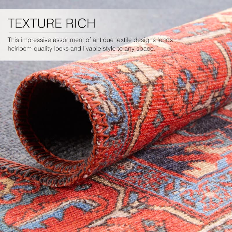 Eterna Machine Washable Medallion Area Rug