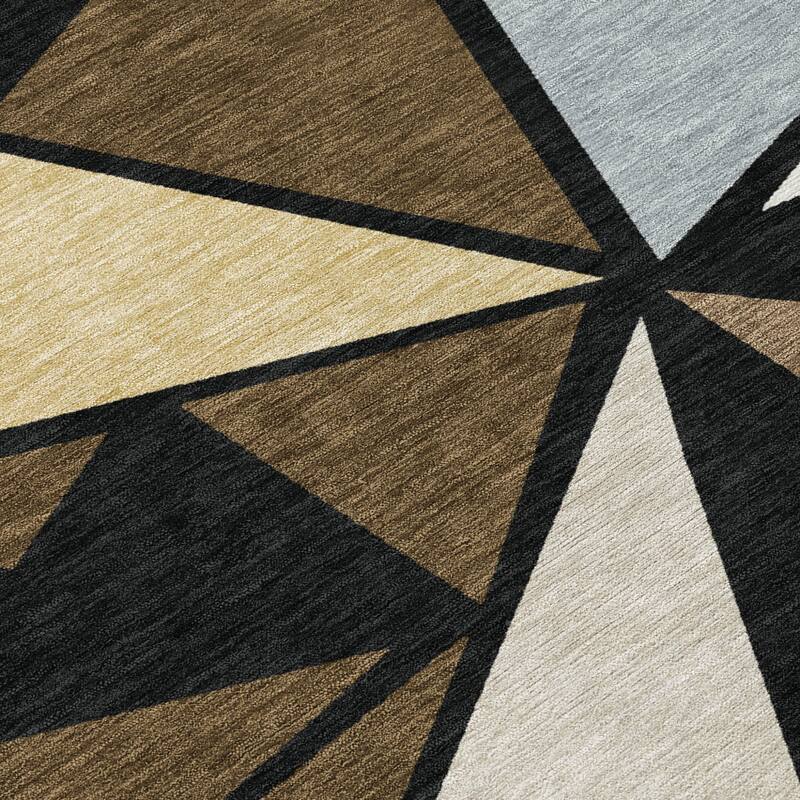 HomeRoots Geometric Transitional Rectangle Outdoor Rug