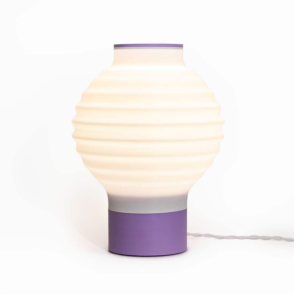 Asian Lantern 15" Vintage Traditional Plant-Based PLA 3D Printed Dimmable LED Table Lamp, by JONATHAN Y