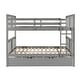 preview thumbnail 9 of 35, Full over Full Bunk Bed with Twin Size Trundle and Ladder