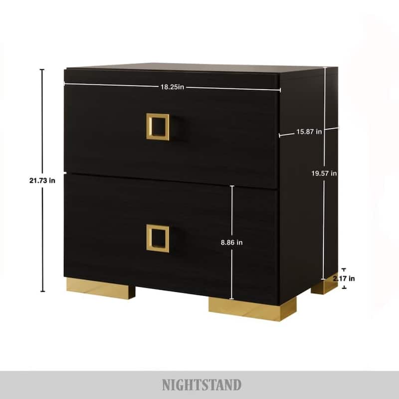 CraftPorch 3 Piece Bedroom Nightstands Set Luxurious Velvet Tufted Platform Bed