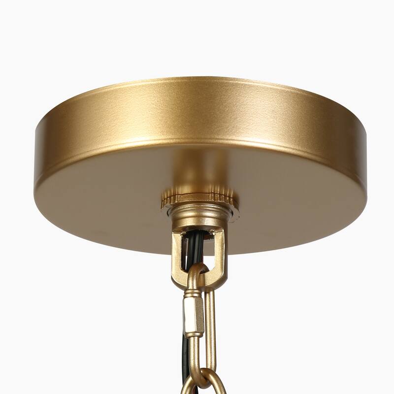 Modern Classic 1-Light Black Gold Pendant Light Fixture for Kitchen Dining Room - 17.7 " × 10.6 "