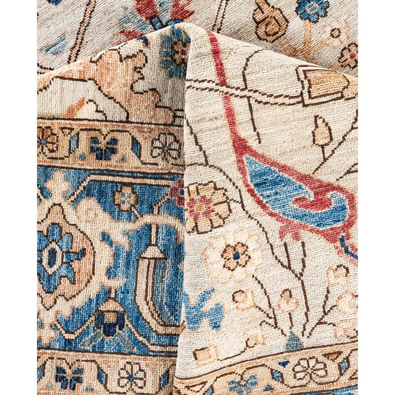 Serapi One-of-a-Kind Hand-Knotted Area Rug - Ivory - 8' 11" x 11' 10"