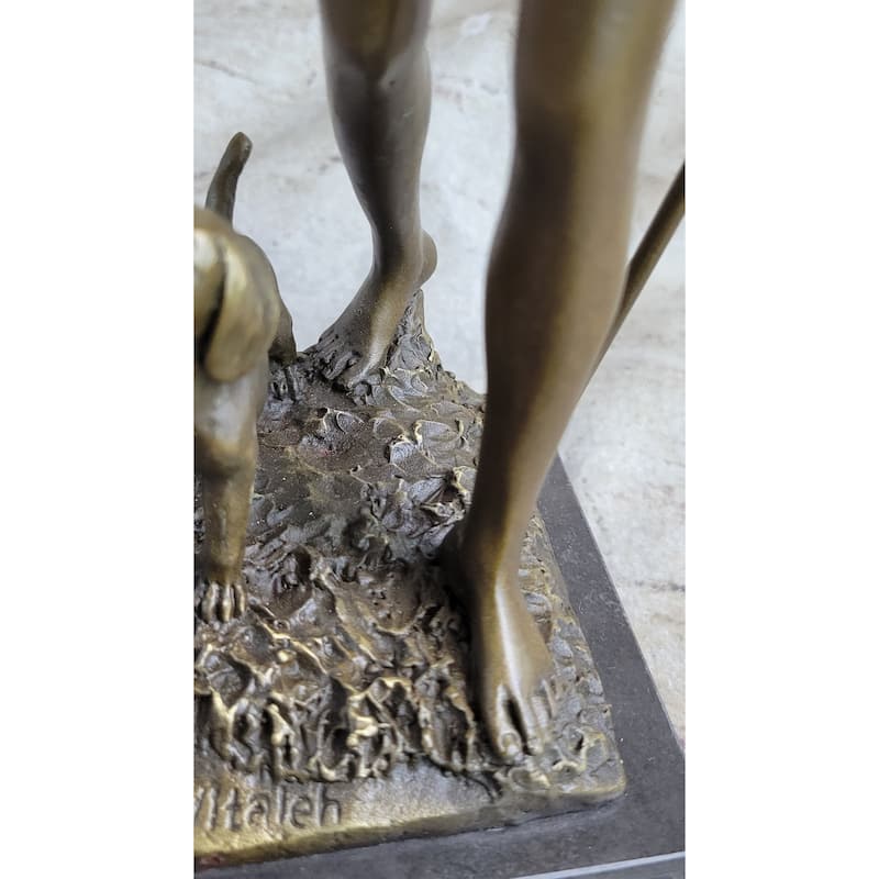 14 Inches Tall Hot Cast Bronze Statue Of Diana The Huntress Artemis Goddess Sculpture
