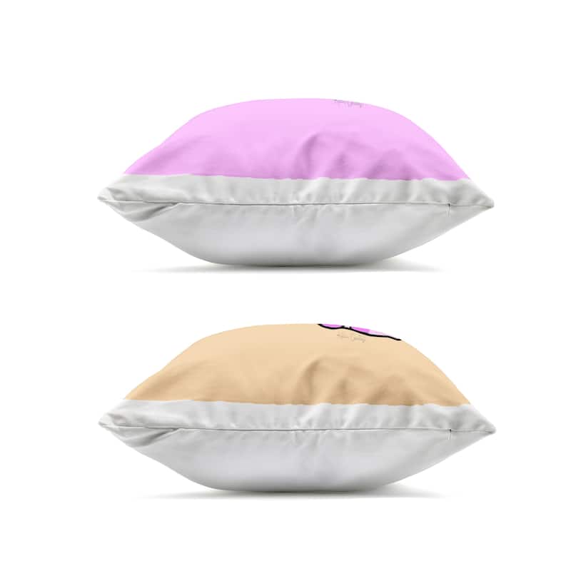 Stupell Bright Whimsy Dog Pairs Printed Outdoor Throw Pillow Design by Katie Conley (Set of 2)
