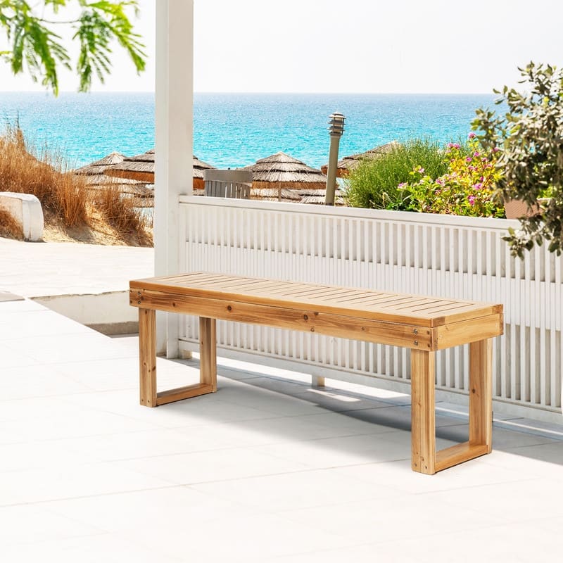 Fir Wood Outdoor Bench