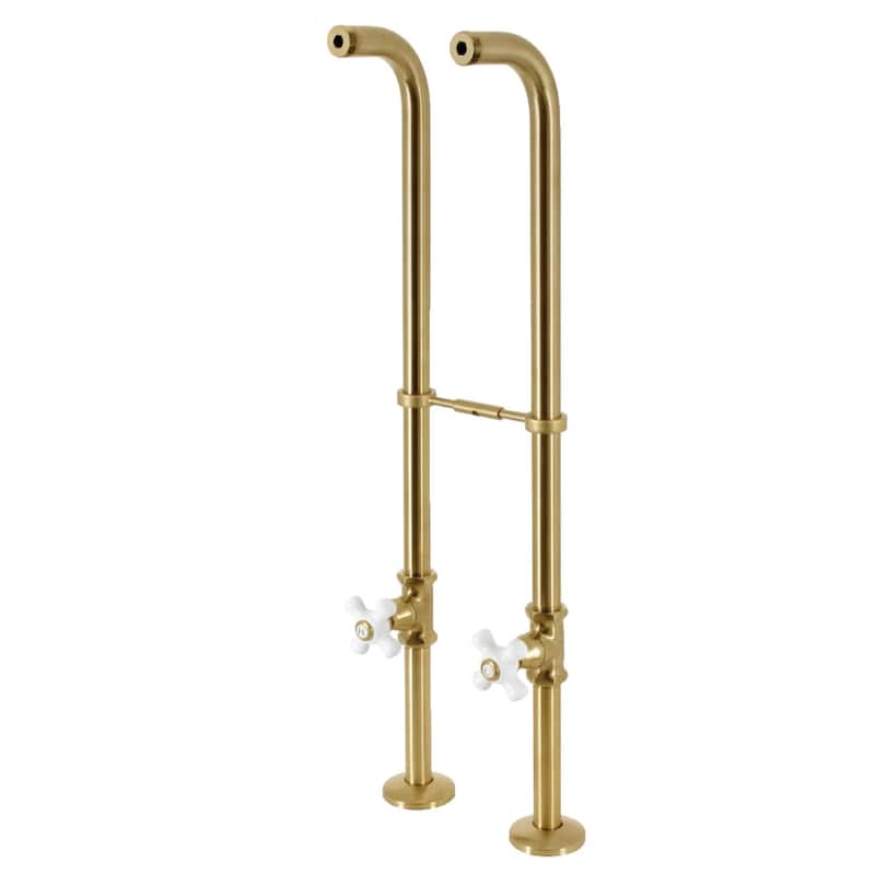 Kingston Brass CC266S.PX Kingston Freestanding Supply Line with Stop - Brushed Brass