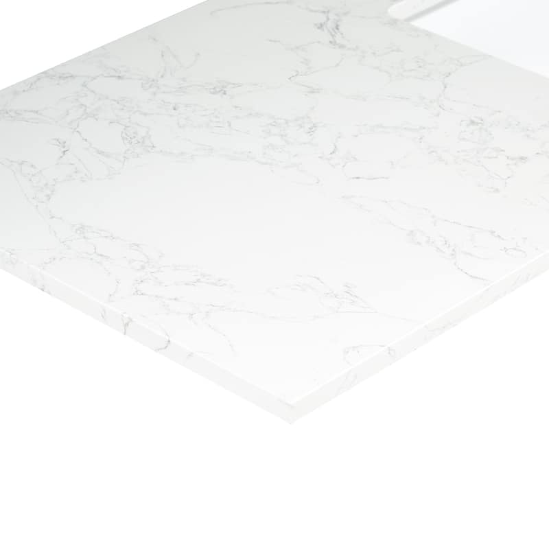 Altair Ceres Engineered Stone Vanity Top in Grain White Without Cabinet