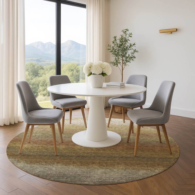 Premium Washable Super Soft Abstract Ombre Mayfield Rug - Taupe - 8' x 8'