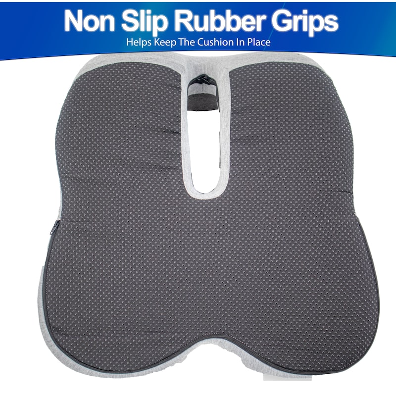 Ergonomic Memory Foam Seat Cushion with Lumbar and Back Support – Coccyx and Tailbone Pain Relief