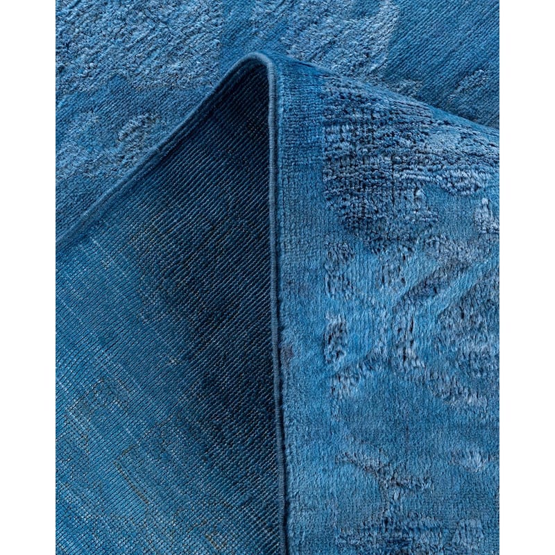 Contemporary Overdyed Wool Hand Knotted Area Rug - 4' 1" x 6' 2"