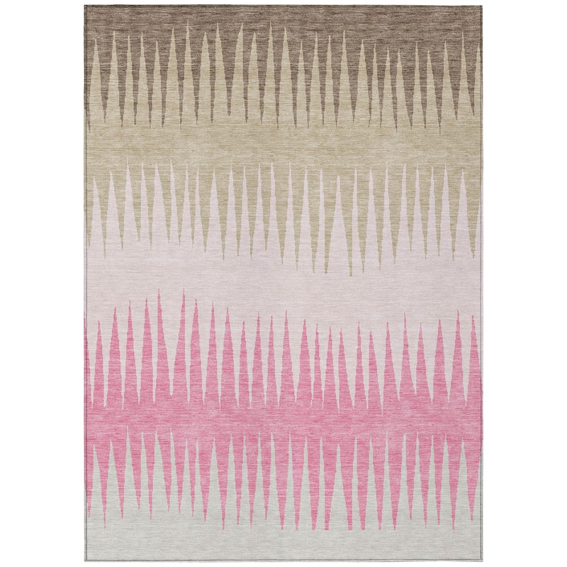 Machine Washable Indoor/ Outdoor Chantille Ombre Contemporary Rug