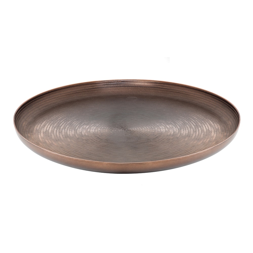 Kate and Laurel Stovring Round Metal Tray - 16" Diameter