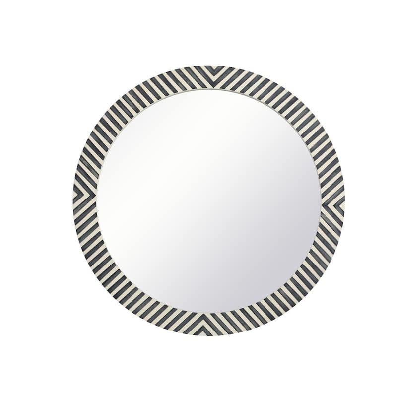 Carson Carrington Labben Round Chevron Mirror