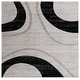 preview thumbnail 3 of 11, SAFAVIEH Skyler Sniazhana Mid-Century Modern Abstract Rug 6'7" Square - Ivory Grey/Black - Square