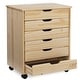 preview thumbnail 12 of 23, Bridgton 6-drawer Wide Rolling Storage Chest Cart