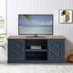 54" Faux Raw Wood TV Stand for 60" TVs - 54" in Width - Navy