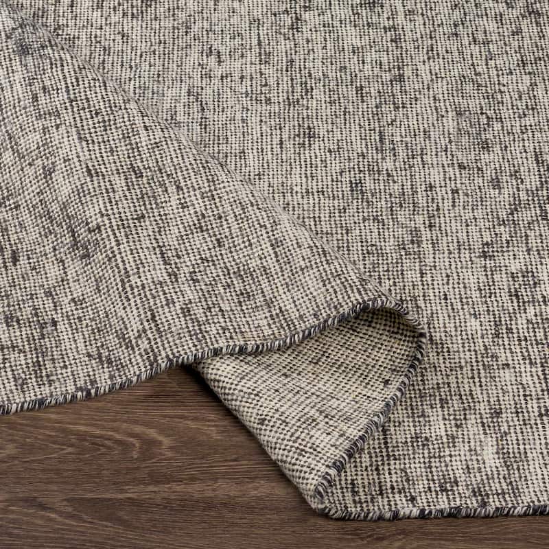 Hand-Woven Luther Solid Viscose Area Rug (9' x 12')