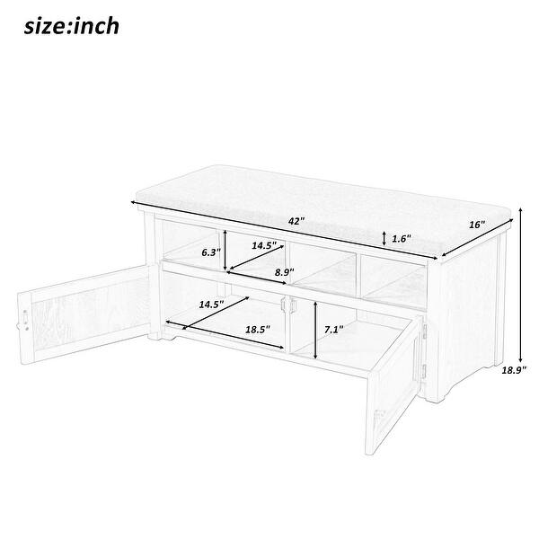 Rustic Style TwoDoor Storage Bench Bed Bath & Beyond 37253250