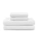 preview thumbnail 9 of 14, Tommy Hilfiger Hem Stripe Solid Cotton Sheet Set White/White - Full
