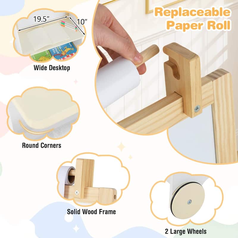 Costway 4-in-1 Kids Art Easel with Stool with Magnetic Whiteboard - See Details