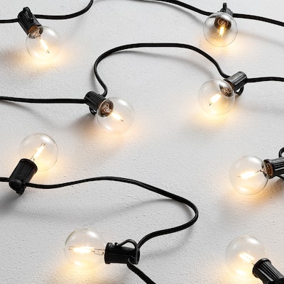 SAFAVIEH Lighting Leigh 10 FT Led Outdoor String Lights - Black