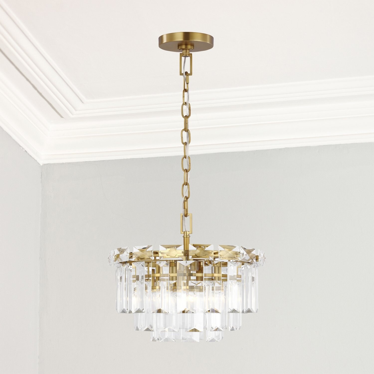 Giuseppe Lighting Four Light Chandelier ARDEN Burnished Brass exact size Bed Bath Beyond 34818395
