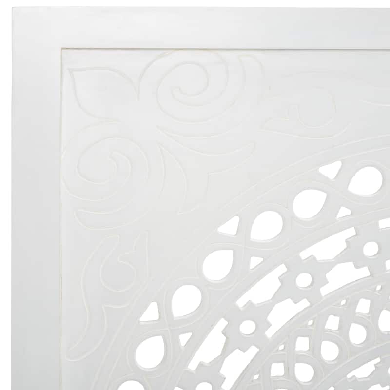 SAFAVIEH Takae Headboard - White Washed - Queen