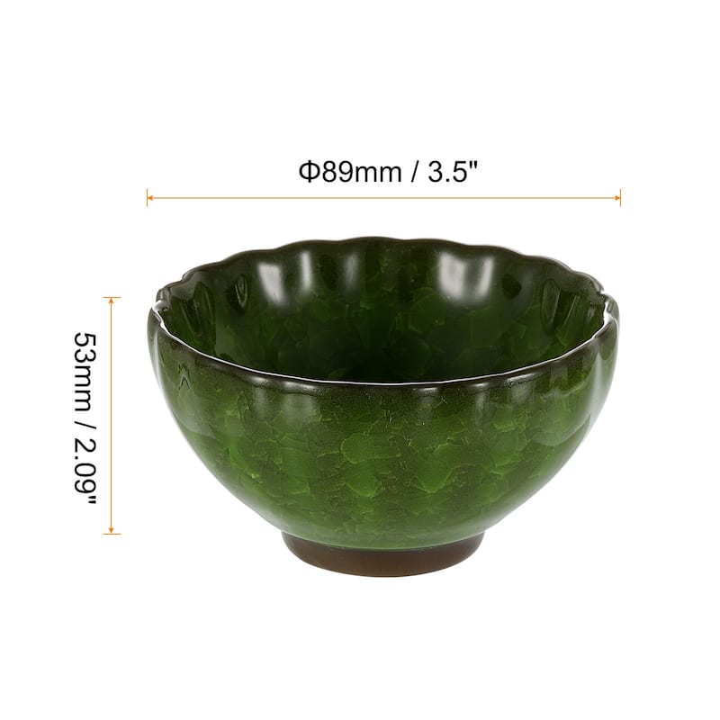 Japanese Matcha Bowl 4.23oz Large Traditional Gong Fu Tea Cup - Grass Green - 1Pcs