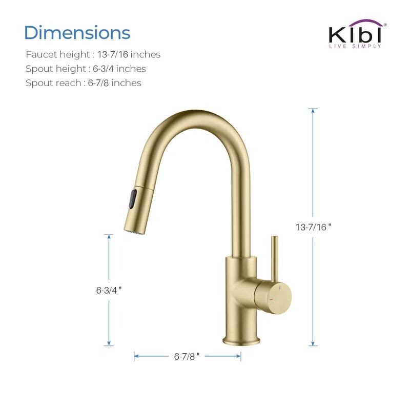 Single-Hole Pull-Down Kitchen Faucet with Sprayer and Magnetic Docking