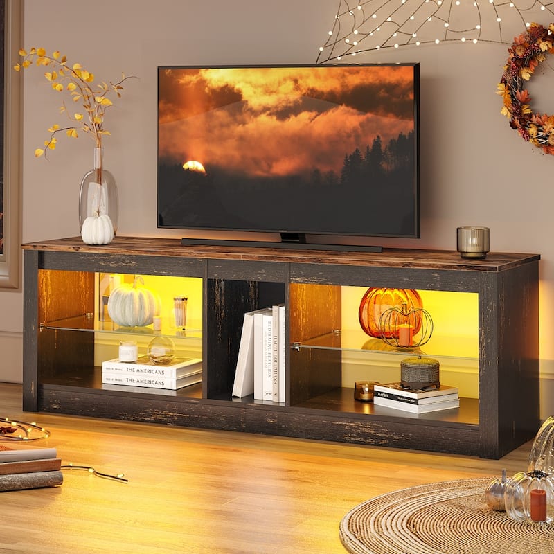 55 inch Entertainment Center LED TV Stand up to 65 Inch TVs for Living Room - 55 inches