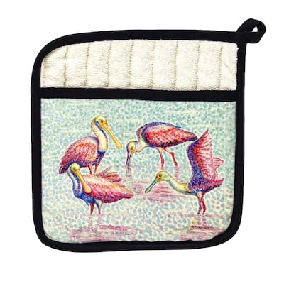 Spoonbill Group Pot Holder - 9x9