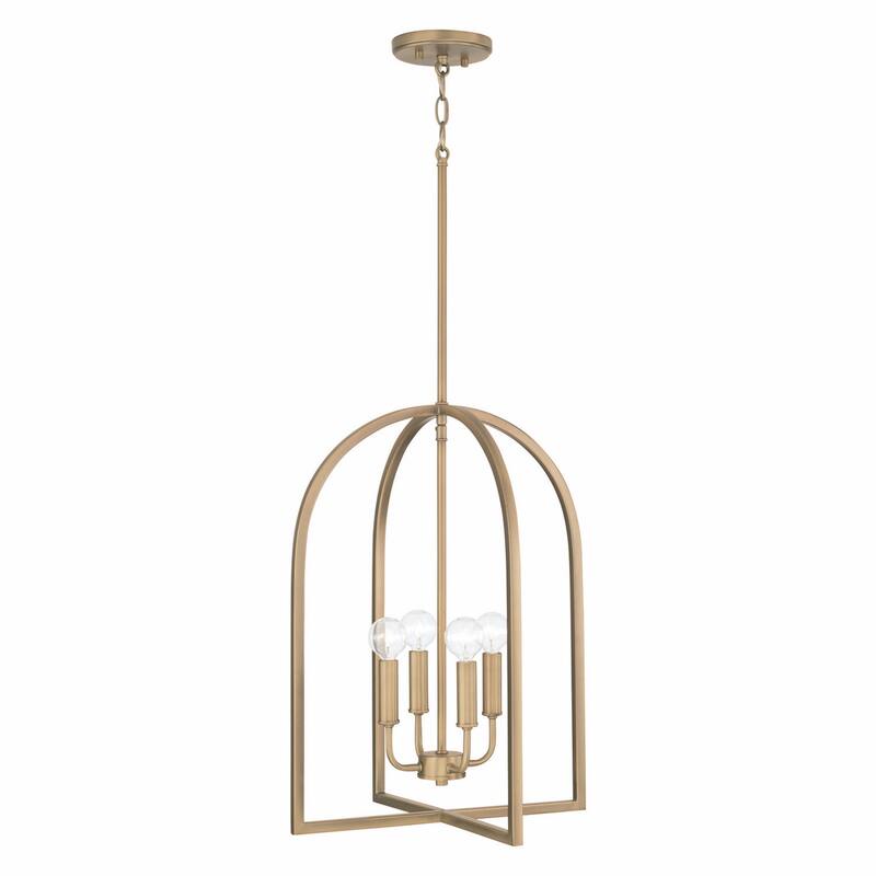 Lawson 4-light Foyer Pendant - Aged Brass