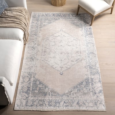 Nuloom Sol SpinClean Medallion Machine Washable Area Rug