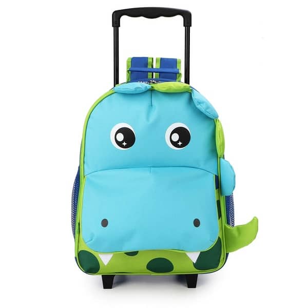 slide 2 of 7, 3-Way Kids Suitcase Luggage or Toddler Rolling Backpack with wheels Dinosaur