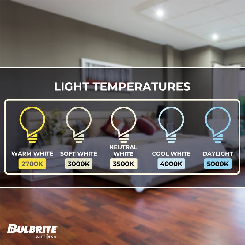 Bulbrite Pack of (4) 12 Watt LED 4" Round Recessed Downlight Fixture with Metal J-Box, 5CCT