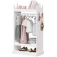preview thumbnail 3 of 12, UTEX Kids Dress up Storage with Mirror,Costume Closet for Kids,Open Hanging Armoire Closet,Pretend Storage Closet for Kids