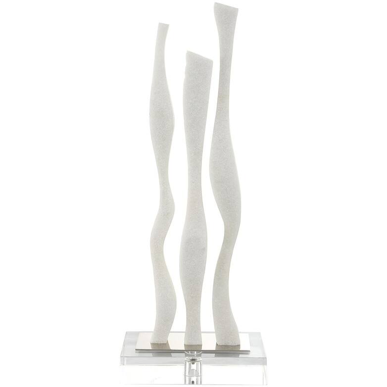 Uttermost 18013 Gale 26-3/4" Tall Crystal and Rice Stone Abstract - Crystal / Ivory