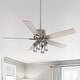 preview thumbnail 1 of 15, Hunter 52" Astwood II Ceiling Fan with LED Light and Handheld Remote - Transitional - Exclusive SureSpeed! Brushed Nickel