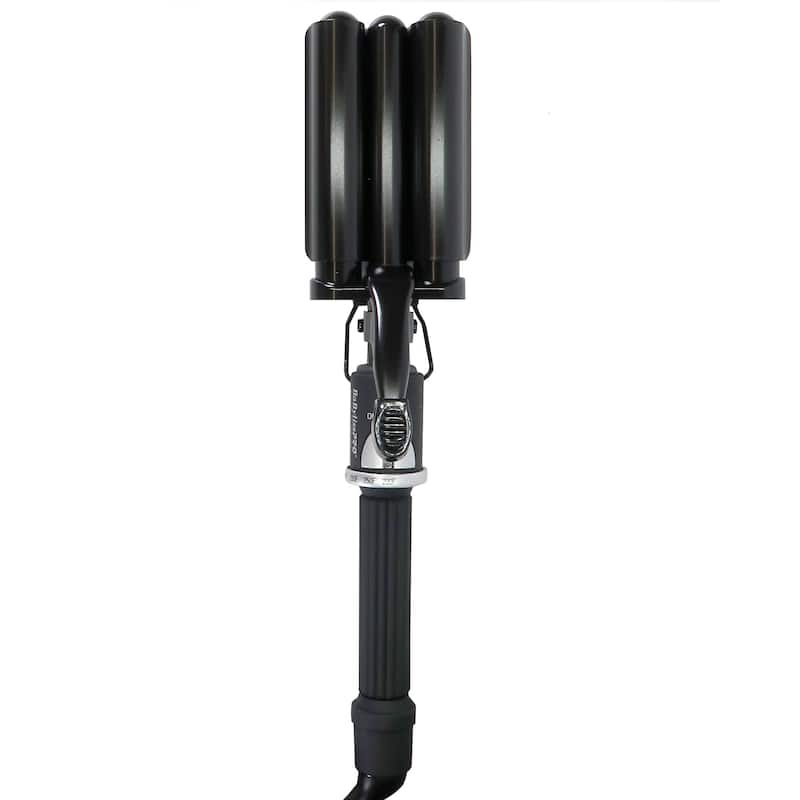 BaByliss Pro Porcelain Ceramic Gift Box (Dryer, Waver, Curling Iron) Black #BPPP7 + Wahl Flat Top Comb White #3329-100